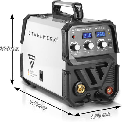 STAHLWERK MIG MAG 200 ST IGBT - MIG MAG Schutzgas Schweissgerät mit 200 Ampere, FLUX Fülldraht geeig