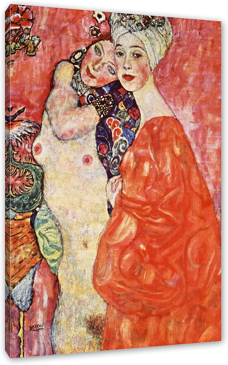 Generisch Gustav Klimt - Die Freundinnen als Leinwandbild / Grösse: 100x70 cm / Wandbild / Kunstdruc