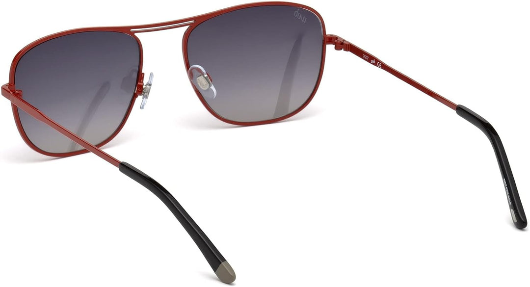 Web Unisex-Erwachsene WE0199 66C 55 Brillengestelle, Rot (Rosso LucFumo Specchiato), 55.0