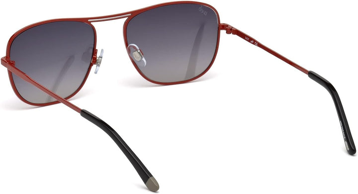 Web Unisex-Erwachsene WE0199 66C 55 Brillengestelle, Rot (Rosso LucFumo Specchiato), 55.0