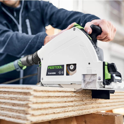 Festool Tauchsäge TS 60 KEBQ-Plus-FS (mit Kreissägeblatt, Sichtfenster, Splitterschutz, Innensechska