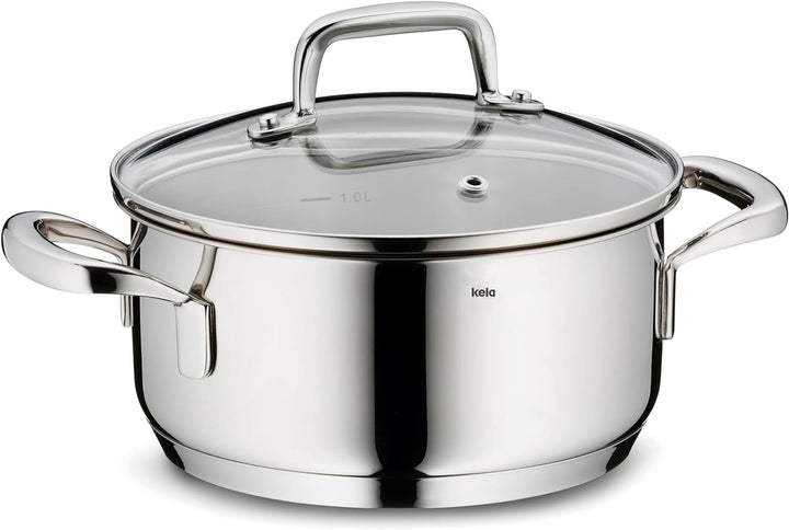Kela 10172 Flavoria Bratentopf, 18/8 Stainless Steel, 2.4 liters 2,4 l, 2,4 l