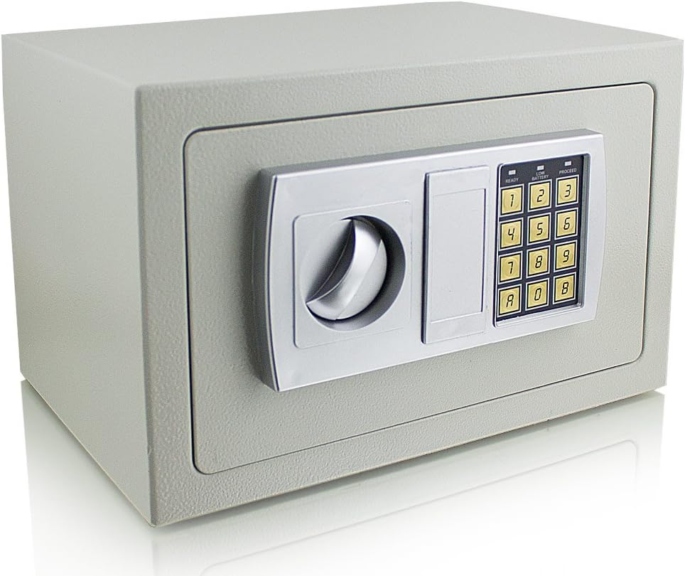 Elektronischer Möbeltresor Minitresor Wandtresor Wandsafe Schranktresor Geldsafe Lichtgrau Masse(B/H