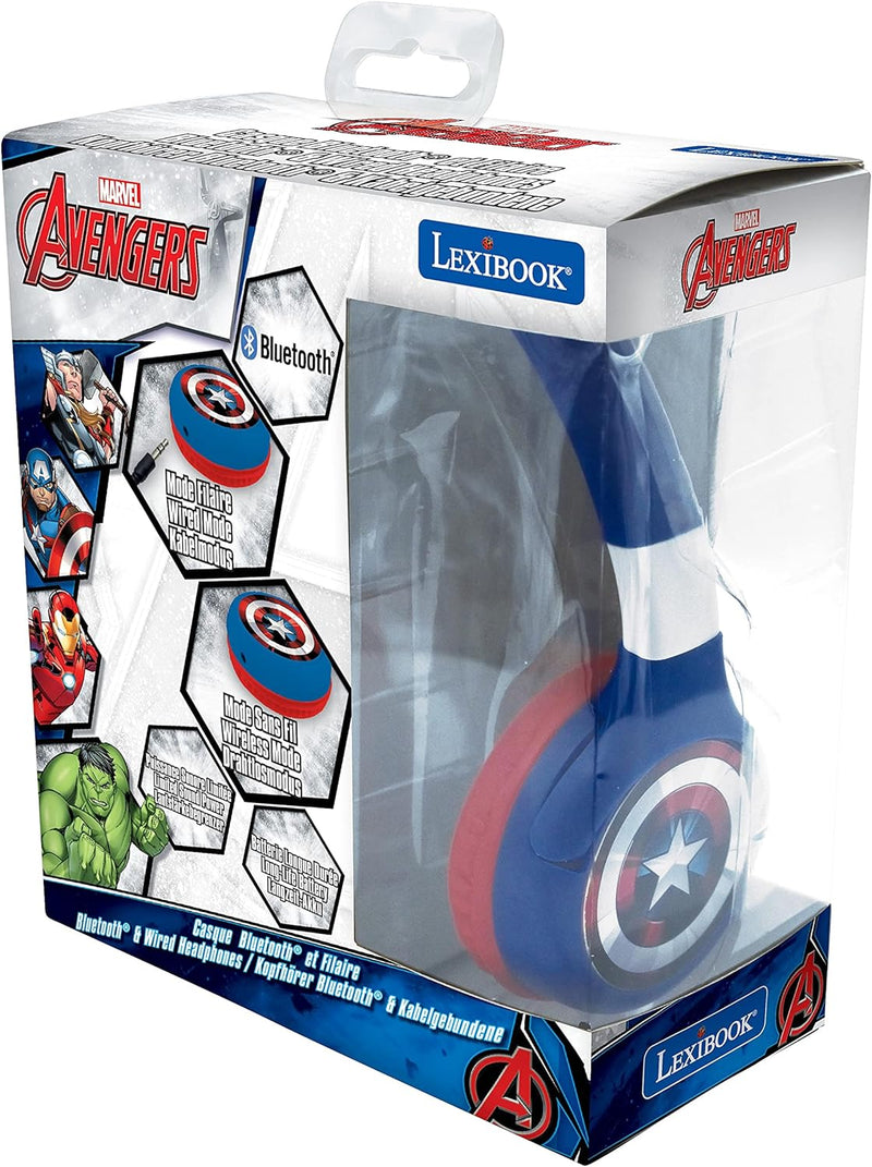Lexibook - Avengers - 2 in 1 Bluetooth Foldable Headphones (HPBT010AV) The Avengers, The Avengers