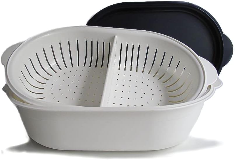 Tupperware Küchenhelfer Sieb Super Servierstar 4,0 L schwarz-weiss Küchenchef 2306