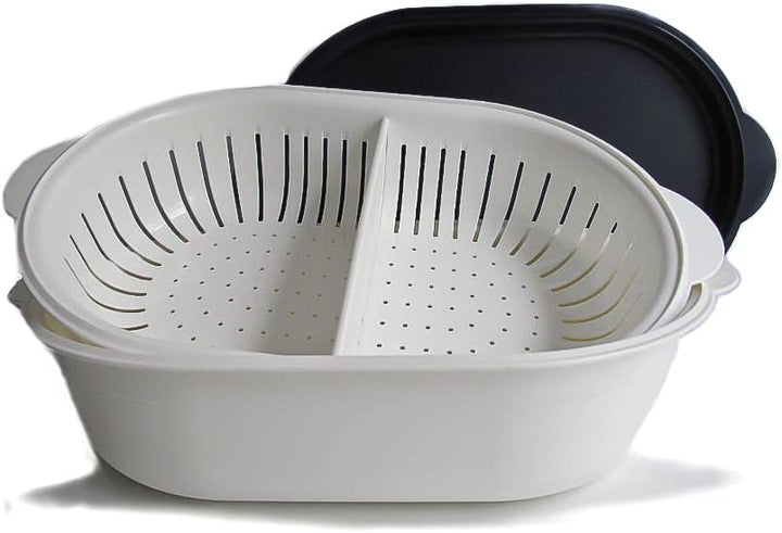 Tupperware Küchenhelfer Sieb Super Servierstar 4,0 L schwarz-weiss Küchenchef 2306