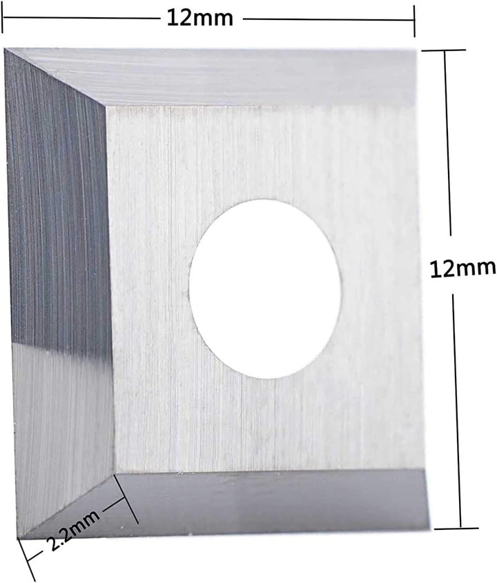 SpeTool 10pcs 12 MM x 12 MM x 2.2 MM Carbide Insert Replacement for Insert Router Bit