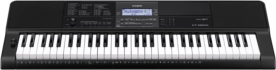 Casio CT-X800 Keyboard mit 61 anschlagdynamischen Standardtasten und Begleitautomatik Single, Single