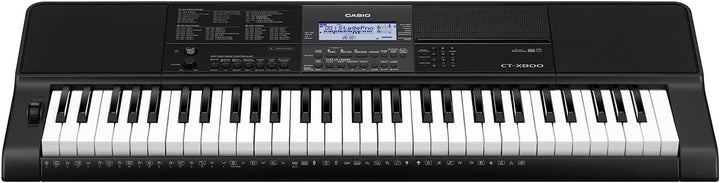 Casio CT-X800 Keyboard mit 61 anschlagdynamischen Standardtasten und Begleitautomatik Single, Single