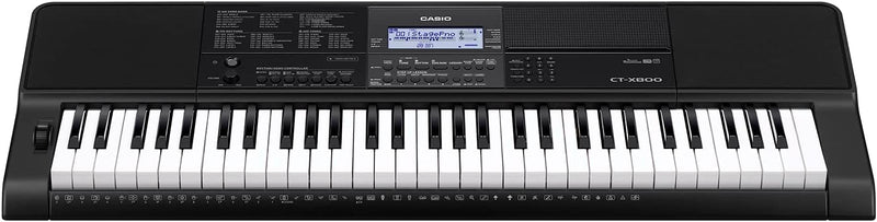 Casio CT-X800 Keyboard mit 61 anschlagdynamischen Standardtasten und Begleitautomatik Single, Single