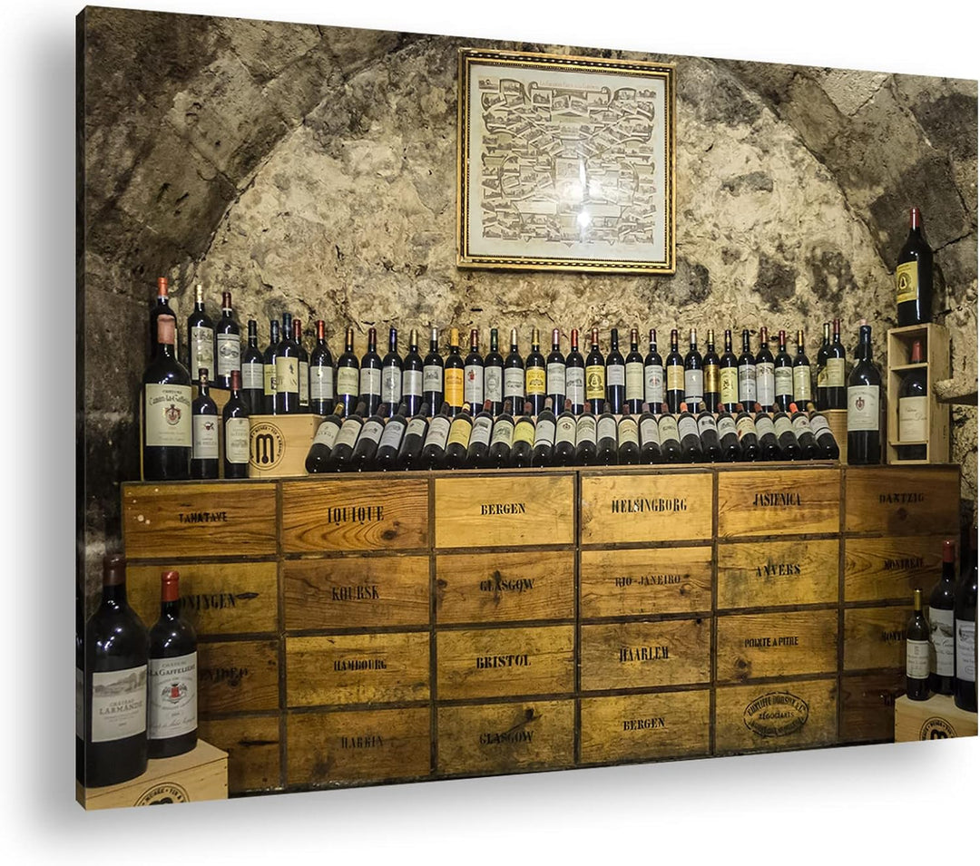 deyoli alter Weinkeller in Burgund im Format: 60x40 als Leinwandbild, Motiv fertig gerahmt auf Echth