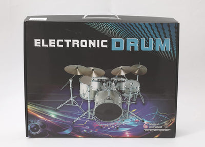 Elektronisches Schlagzeug Set 9 Pads elektrischer Akku mit Kopfhöreranschluss, Lautsprecher und inte
