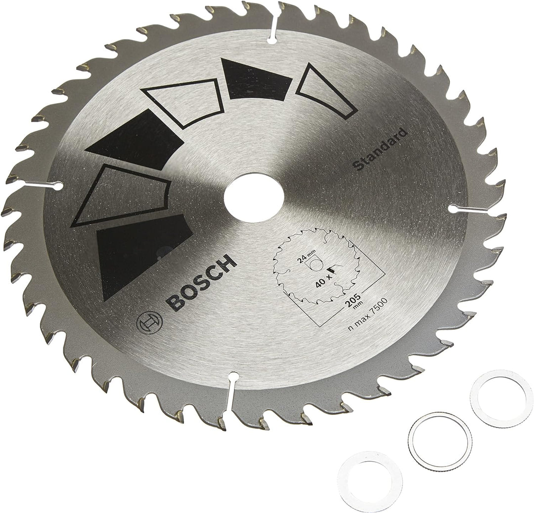 Bosch 2609256822 DIY Kreissägeblatt Basic 205 x 2.2 x 24/18/16,Z40