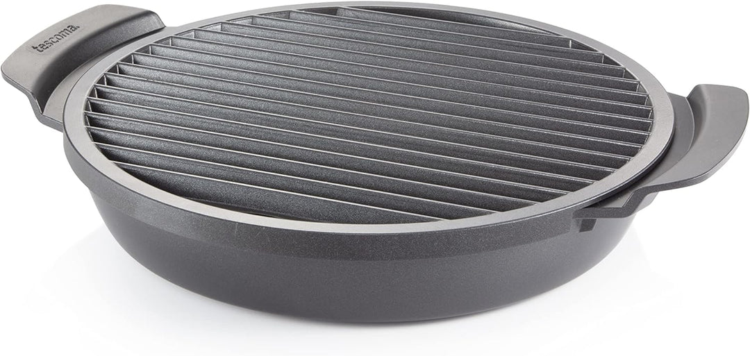 Tescoma Rauchfreie Grillpfanne PREMIUM für Gasherde I Power-Grill PARTY TIME I Gesundes Kochen, Anti