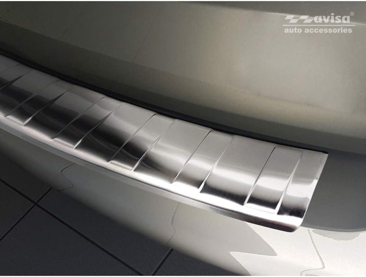 Avisa Edelstahl Heckstossstangenschutz kompatibel mit Skoda Fabia III Combi Facelift 2018- 'Ribs'