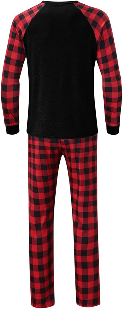 Weihnachts Pyjama Couple Weihnachtspyjama Familie Set Schlafanzug Lang Outfit Winter Damen Herren Ki