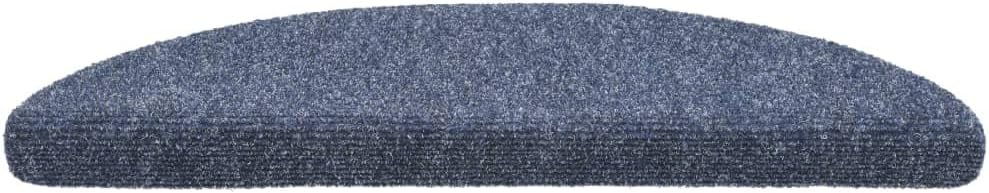homiuse 15 STK. Selbstklebende Treppenmatten Nadelvlies 56x17x3 cm Blau Treppenstufen Matten Modern