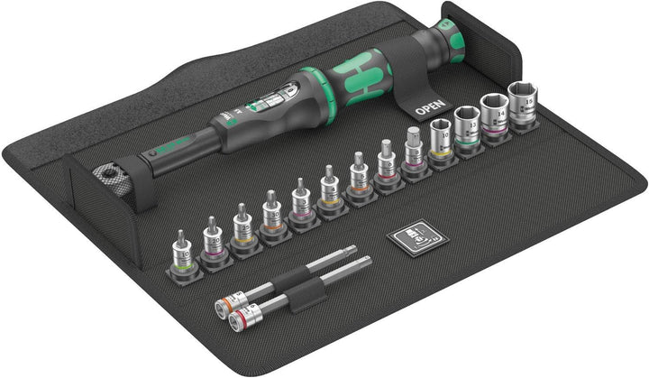 Wera 05004180001 Bicycle Set Torque 1 Fahrrad Drehmomentschlüsselsatz, Schwarz, 16-Teilig & 05022210