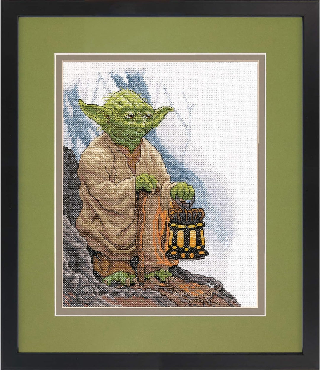 Dimensions 70-35392 Yoda Kreuzstich-Zählmusterpackung, 14 White Aida, 8'' x 10'', Yoda