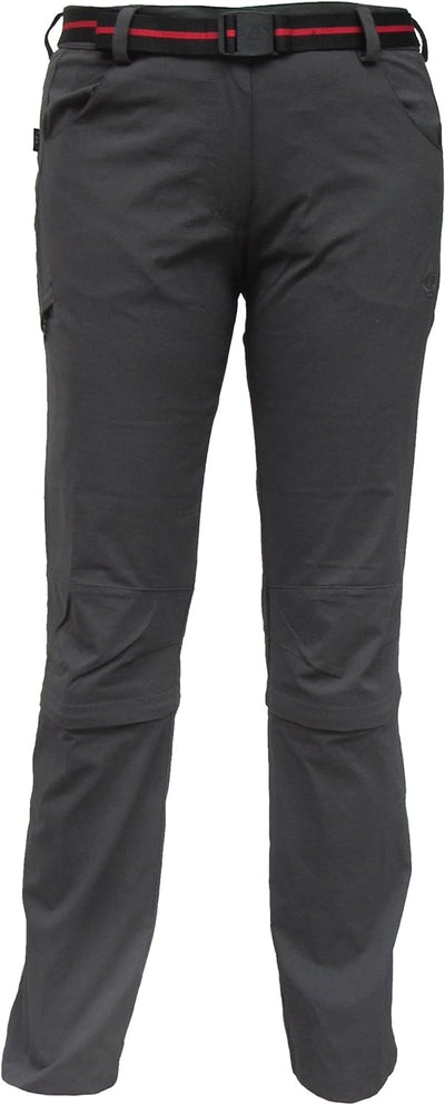 Maul Damen Outdoor Capri Zip-Off Hose Trail II, anthrazit, 38