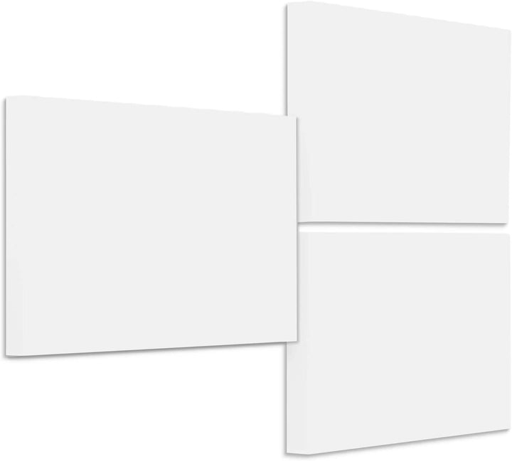 platino24 Schallabsorber Industrial Style aus Basotect B weiss, 3 Absorberelemente Rechteck 825x550x
