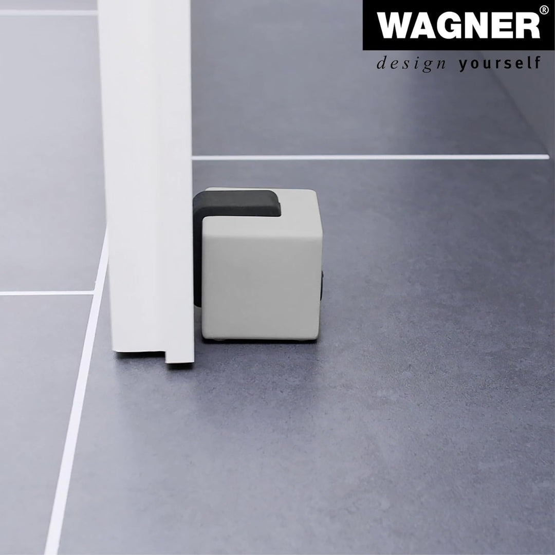 WAGNER Bodentürstopper BETON CUBE BIG - 65 x 60 x 65 mm, aus Beton, grau, Anschlag aus thermoplastis
