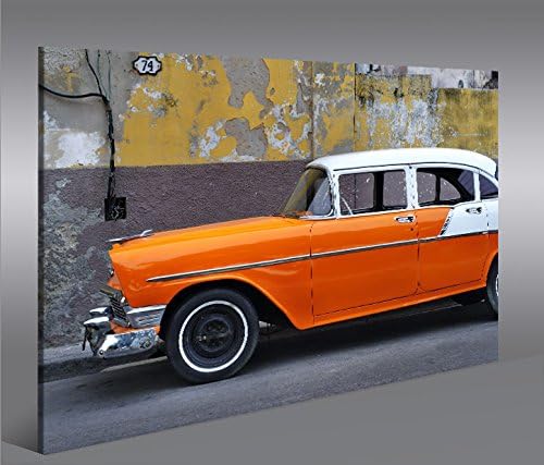 islandburner Bild Bilder auf Leinwand Auto in Cuba 1p XXL Poster Leinwandbild Wandbild Dekoartikel W