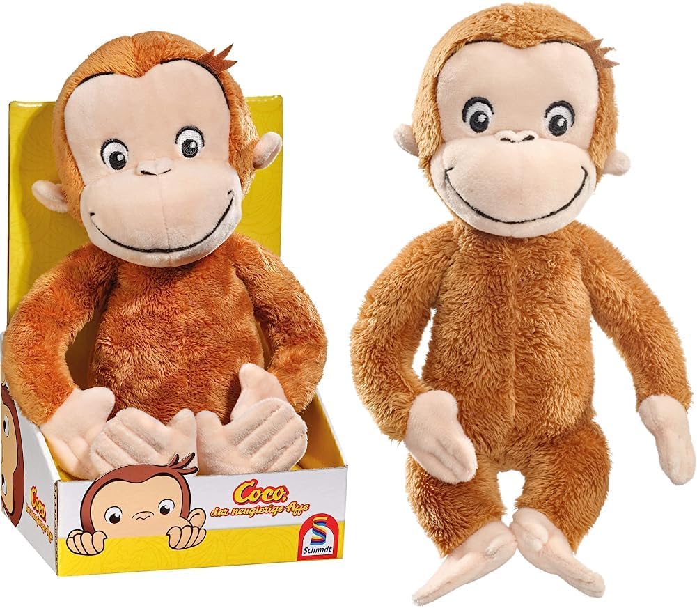 Schmidt Spiele 42740 Coco der neugierige AFFE, Plüschfigur, 26 cm, bunt & 42738 Coco der neugierige