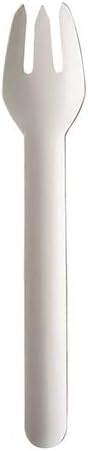 Papstar Gabeln, Papier "pure" 15,5 cm weiss 88065 Papiergabeln Einweggabeln, 1000 Stück