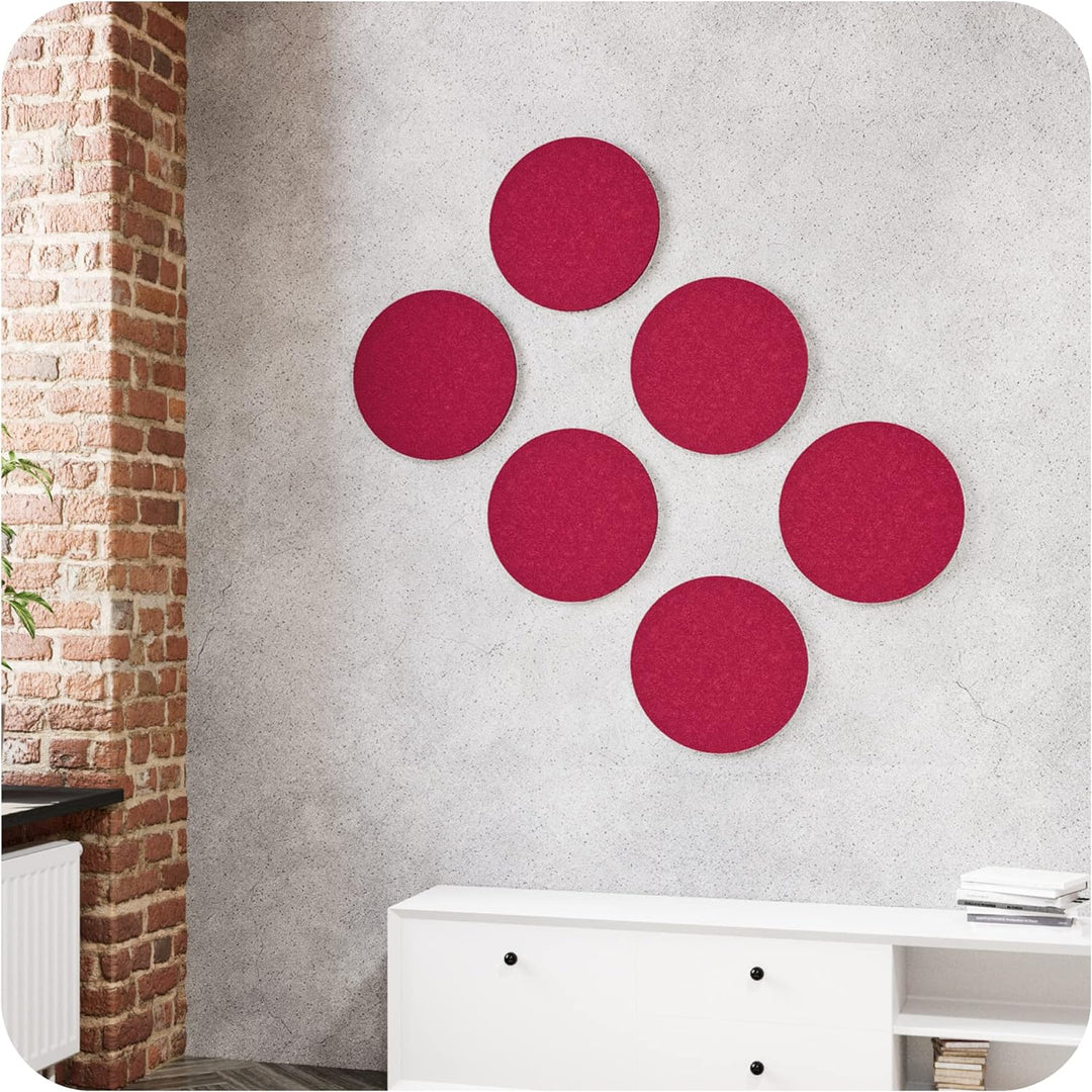 vilz 6er Set Wand Akustikplatten selbstklebend 100% recycelter Filz - Absorber zur Akustikverbesseru