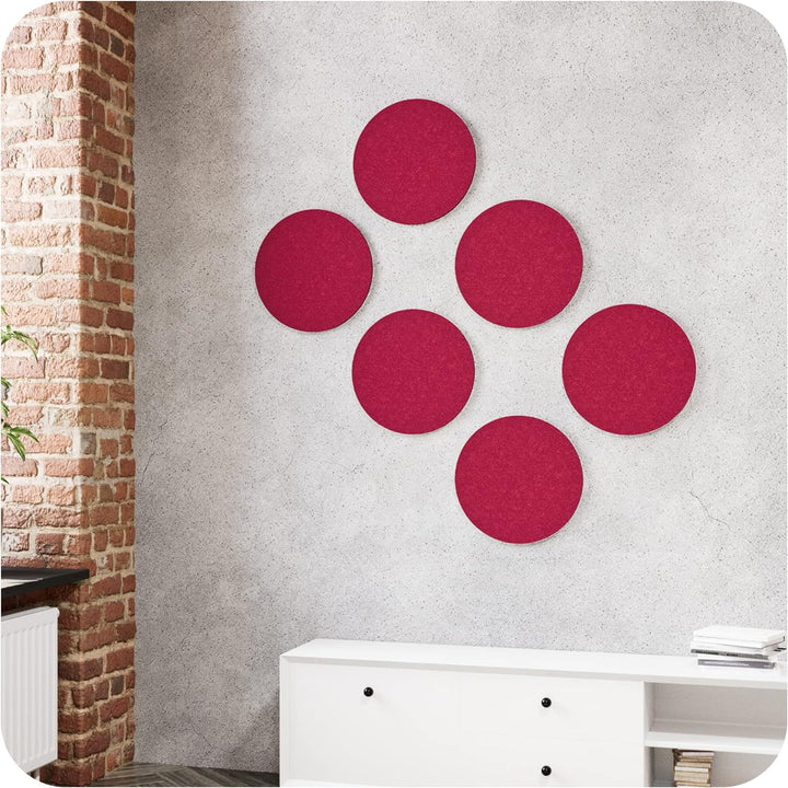 vilz 6er Set Wand Akustikplatten selbstklebend 100% recycelter Filz - Absorber zur Akustikverbesseru