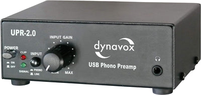 Dynavox Phono-Vorverstärker UPR-2.0, für Plattenspieler mit MM-Abtastsystemen, USB-Ausgang zum Digit