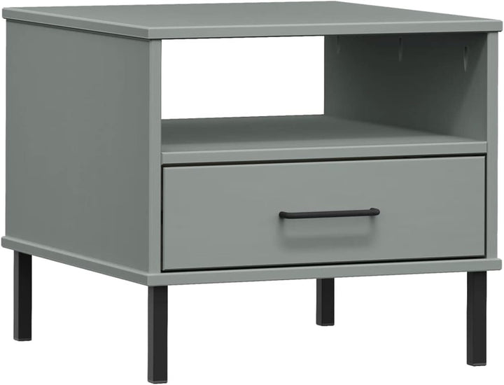 Tidyard Nachttisch Oslo mit Metallbeinen 1 offenes Fach und 1 Schublade Beistelltisch,Nachtschrank N