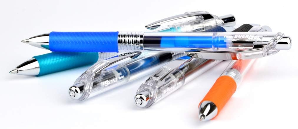 Pentel BL77TLE-CX EnerGel Pure Gel-Tintenroller mit Druckmechanik, 0,7 mm Kugeldurchmesser = 0,35 mm