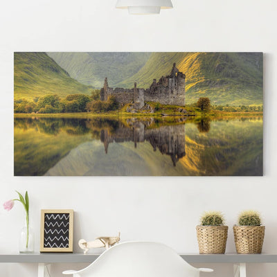 Bilderwelten Leinwandbild - Kilchurn Castle in Schottland - Quer 1:2, 50cm x 100cm, 50cm x 100cm