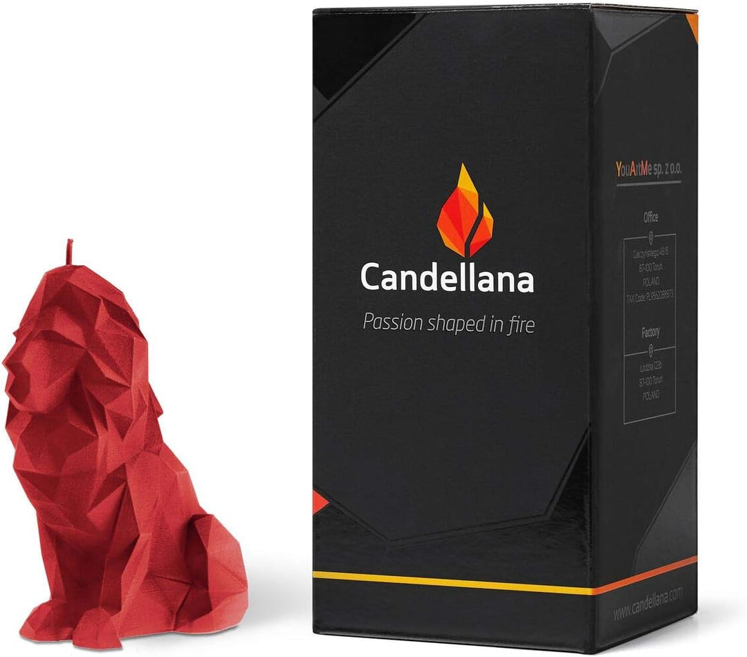 Candellana Handmade Lion Low-Poly Kerze Geschenk- Lustig - Dekorative Kerze - Home Décor - Geschenke
