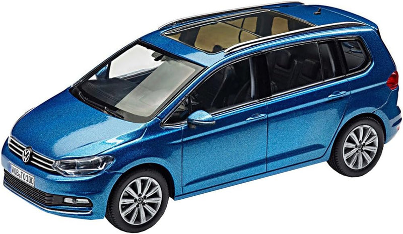 Volkswagen 5TB099300Q5Y Modellauto Touran Mqb 1:43, Caribbean Blue Metallic