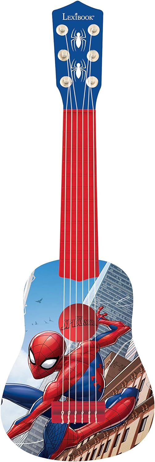 Marvel Spider-Man Peter Parker Meine erste Gitarre , 6 Nylonschnüre, 53 cm, Anleitung inklusive, bla
