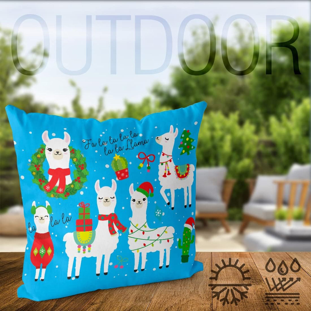 VOID Lama Winter Weihnachten Kissenbezug Kissenhülle Sofakissen Kissen Deko Weihnachten Winter Weihn