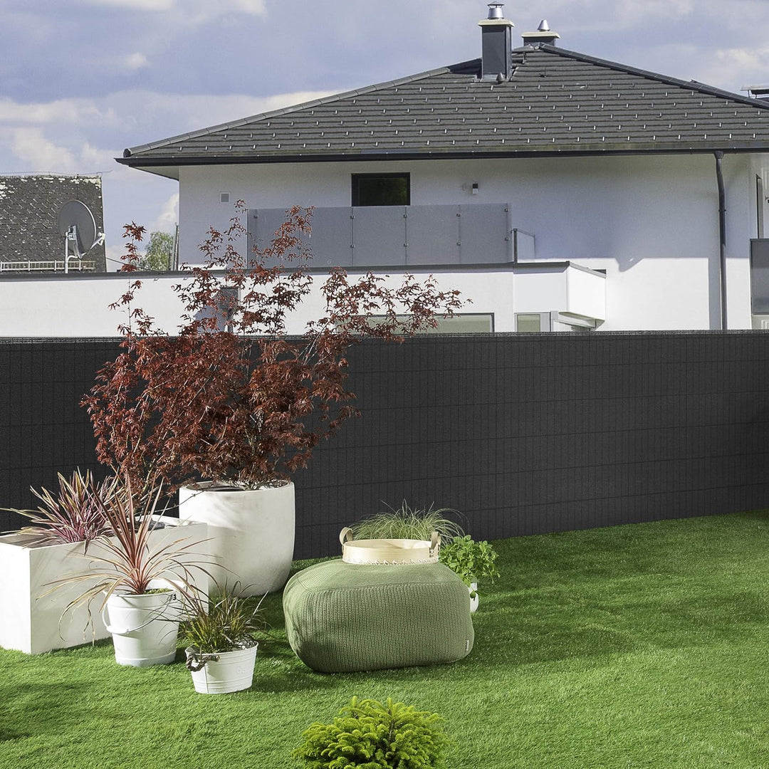 Windhager Zaunblende Screenex Classic, Sichtschutz, Windschutz für Garten und Balkon, anthrazit, ink