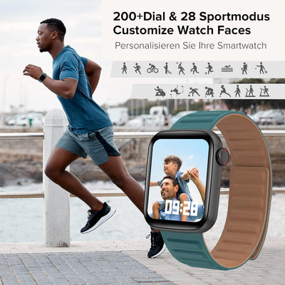 Bebinca GM1 Smartwatch 2023 mit Telefonfunktion Lautspreche, 1.75 "HD-Display 320 * 380, 128MB MP3,