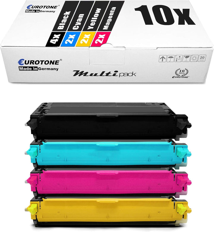10x Müller Printware Toner für Epson Aculaser C 2800 DN N DTN ersetzt S051158 - S051161 Set aus 10,