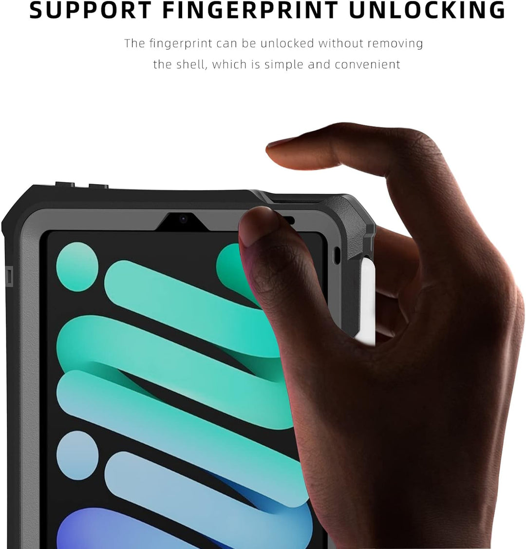 Shellbox Hülle für iPad Mini 6 2021 8,3 Zoll IP68 wasserdichte iPad Mini 6 Case integrierter Display