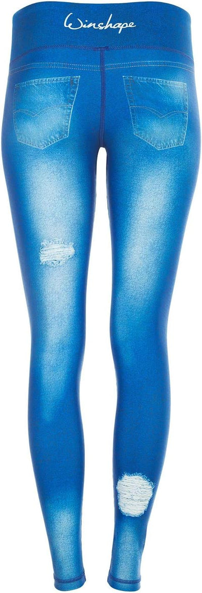 WINSHAPE Damen Leggings Functional Power Shape Jeans Tights Leggings Ael102 XS Ocean-blue, XS Ocean-