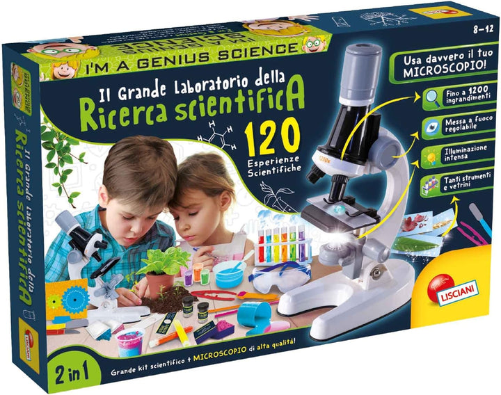 Lisciani 97579 Ich Bin EIN Genius Das Labor für wissenschaftliche Forschung, Mikroskopwerkzeuge, che