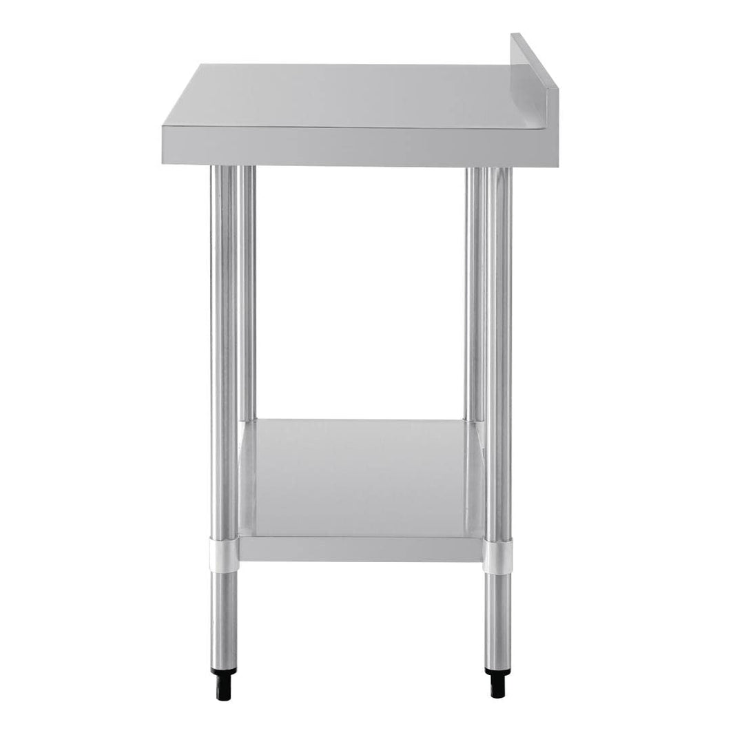Vogue Vorbereitungstisch aus Edelstahl, mit Aufsatz, 900 x 900 x 600 mm, gewerbliche Nutzung, Silber