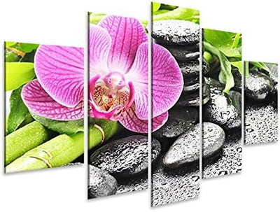 islandburner Bild Bilder auf Leinwand Calmness Orchideen MF XXL Poster Leinwandbild Wandbild Dekoart