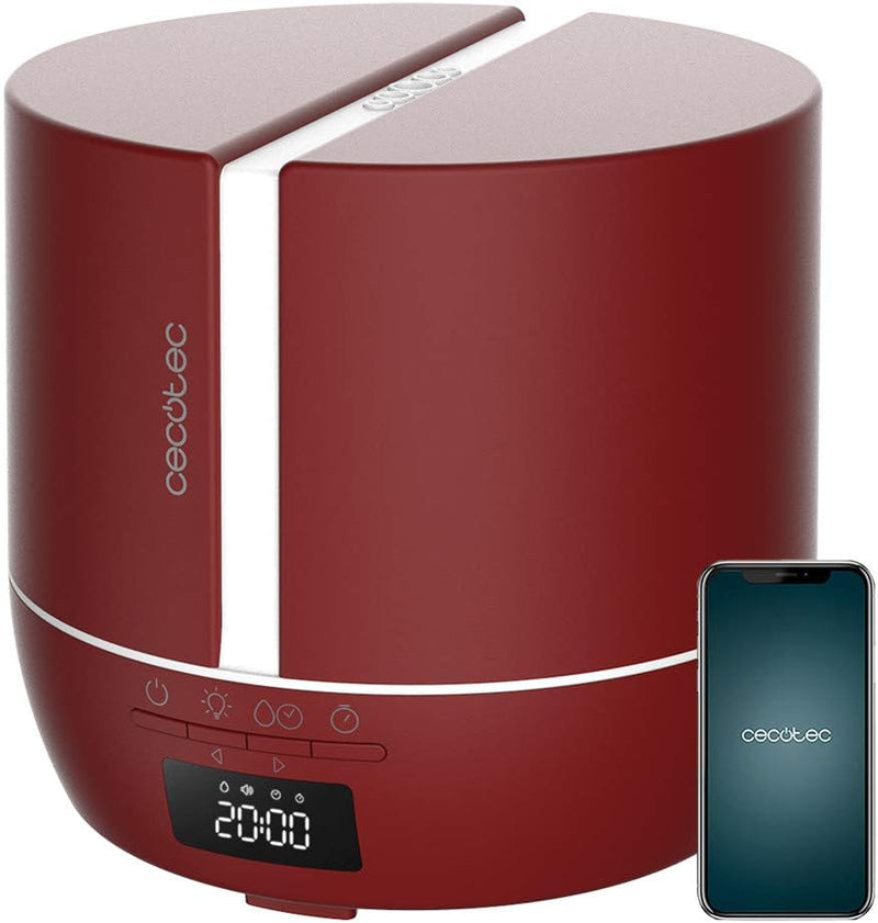 Cecotec PureAroma 550 Connected Granat Aroma Diffusor. Kapazität 500ml, LED-Display, Lautsprecher, B