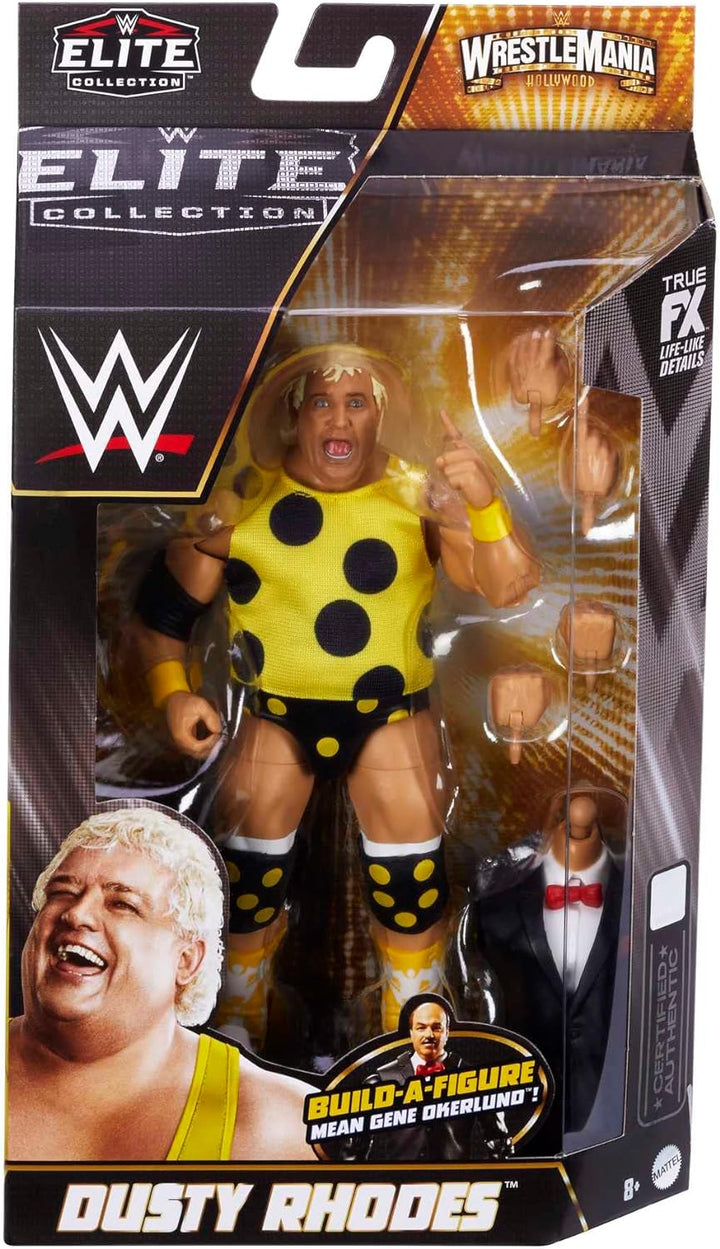 WWE HKP11 - Elite WrestleMania Dusty Rhodes Actionfigur, bewegliches WWE Sammlerstück mit Zubehör, S