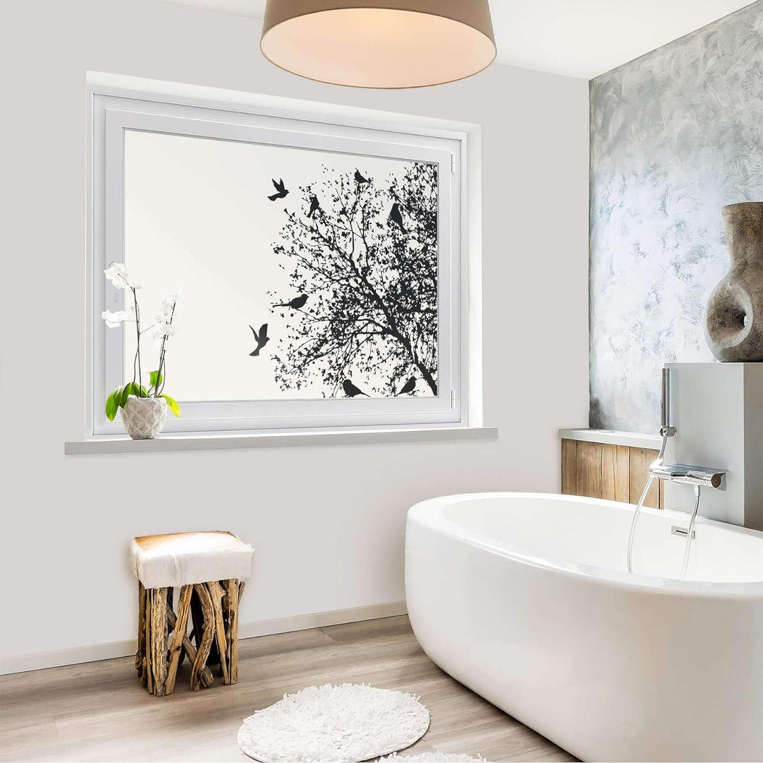 Fensterfolie Sichtschutz I Hochwertige Klebefolie für Fenster - Sticker I Deko Folie für Küche, Bad,